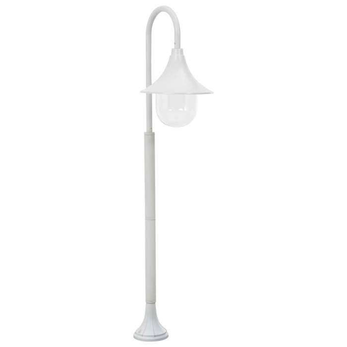 VidaXL Lampadaire Jardin E27 120 cm Aluminium Blanc Éclairage Lamp de Chemin 44210