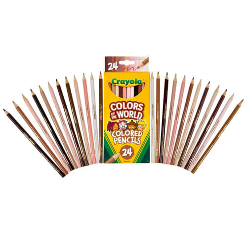 Crayola Skin Colored Pencils 24 Colors Colors of the World Friends of the World 684607 Genuine One Size