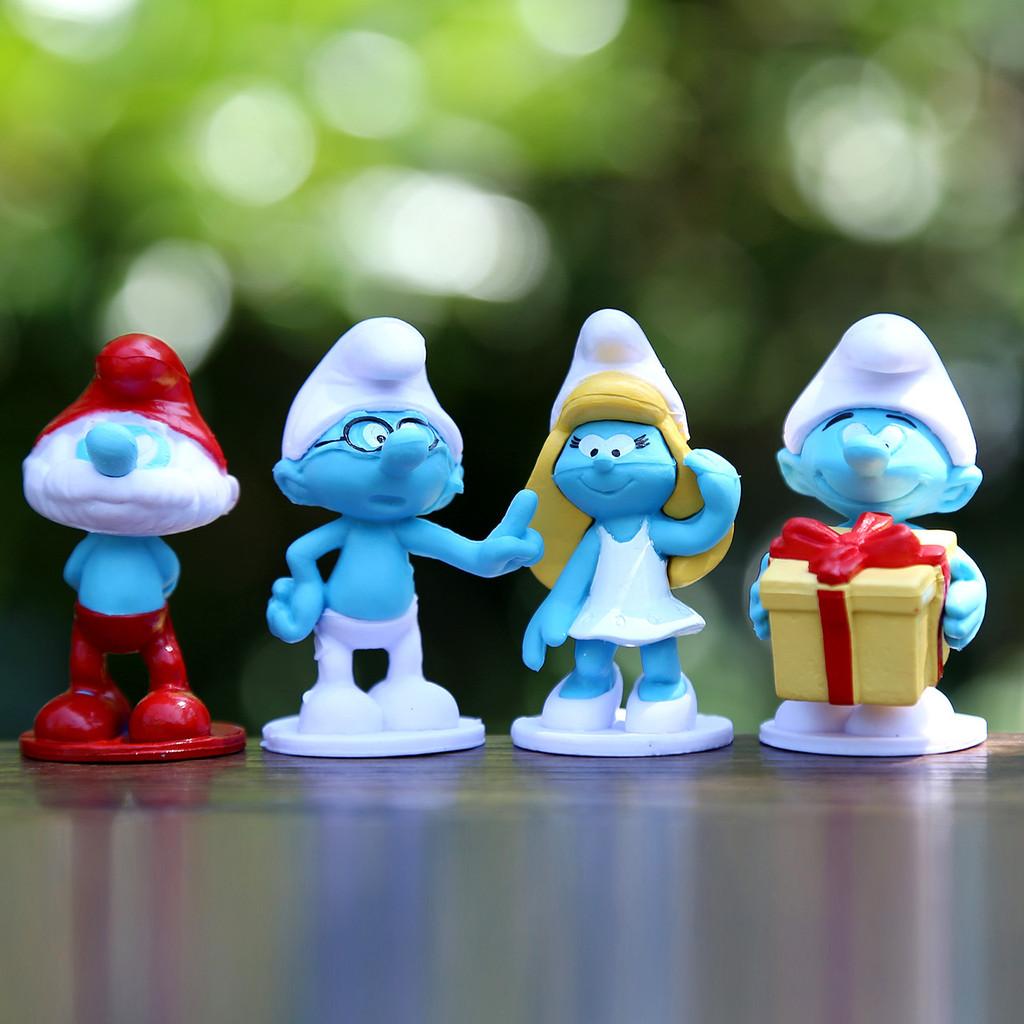 Puffi Personaggio Giocattolo Figurine in PVC Edizione da Collezione Decorazione per la Casa Per Bambini