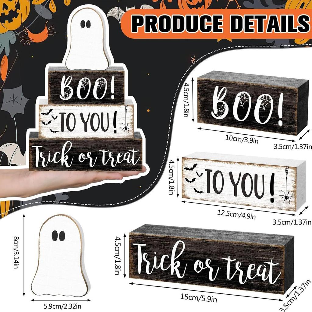 Ghost Table Decor Cute Ghost Halloween Decorations Indoor Rustic Party Favors Seasonal Holiday Supplies for Fireplace Mantle