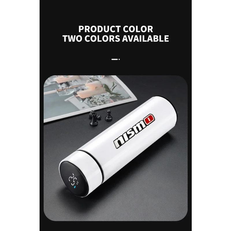 Portable Car Smart Thermos Bottle Temperature Display Cup For Nismo Nissan Gtr K13 T32 370z Juke Jdm Auto Accessories