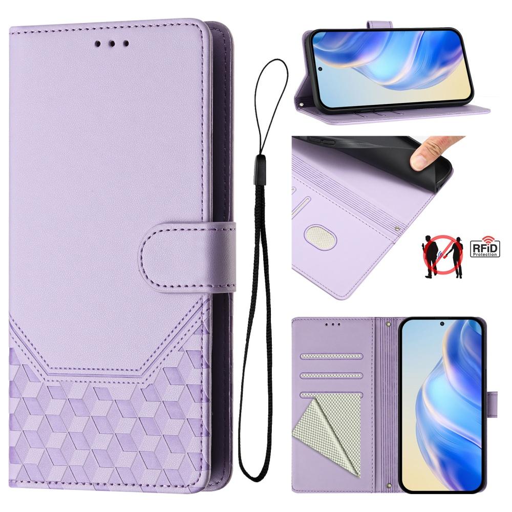 

Honeycomb RFID Blocking Flip Wallet Leather Case For Motorola Moto G56 G06 G15 G86 Power G75 G85 G55 G05 Card Slot Wallet Cover Motorola Moto G86