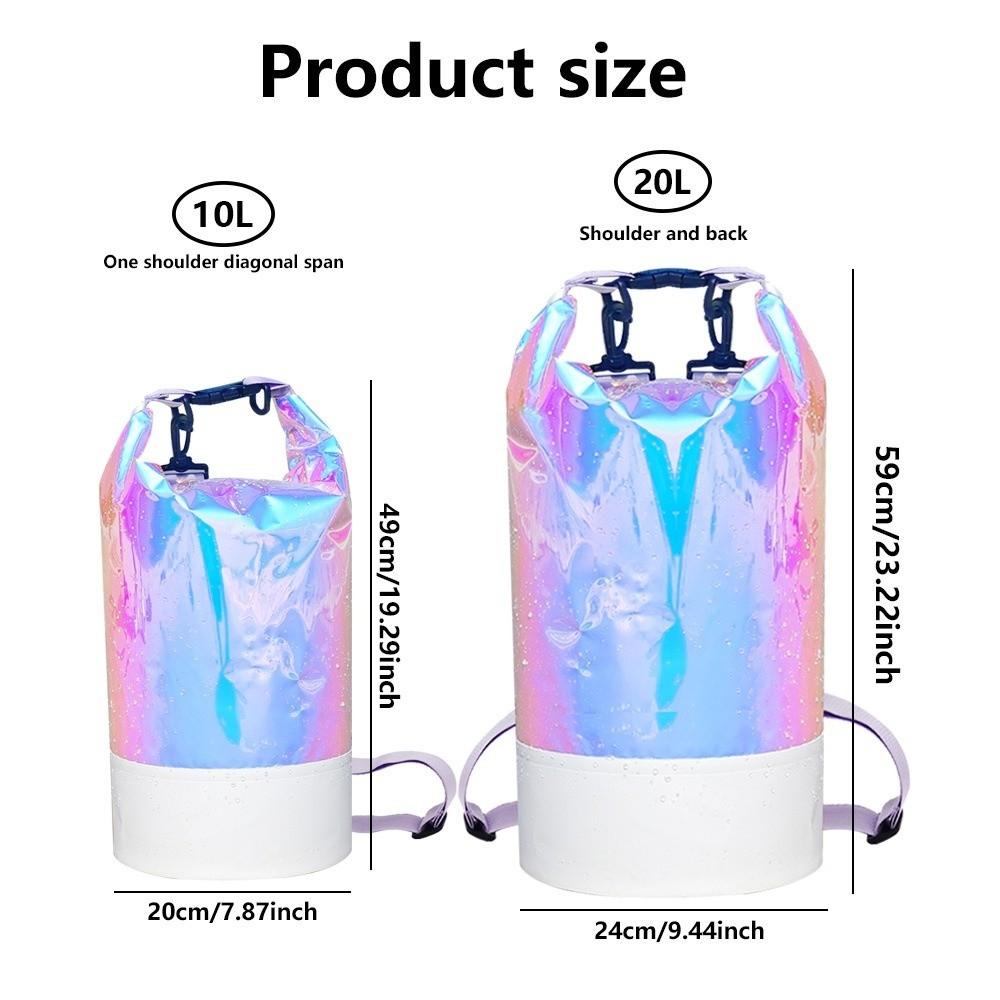 10L/20L Swimming Bucket Bag Large-Capacity Beach Backpack Fashion Waterproof Dry Bag Water Sports