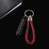 Trendy Diy Mobile Phone Number Plate Pendant Keychain For Men Punk Simple Woven Leather Rope Anti-Lost Car Key Chain Accessories