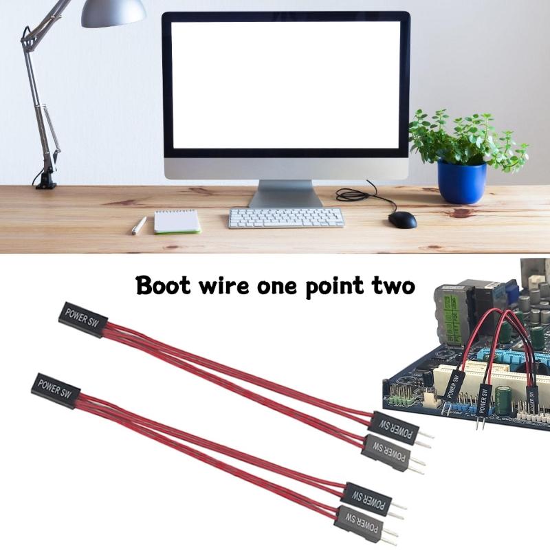 PC Power Button Desktop PC Computer Case Power Switches Push Computer Host Button Supply Supplies with Extension Cable