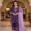 Elegant Embroidered 3-Piece Festive Kurta Pant Set