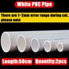 1pc O.D 20~32mm PVC Pipe Aquarium Fish Tank Water Supply PVC Tube Garden Irrigation Watering Fittings Planting Frame 50CM Long