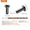 VEVOR 101 Pack T316 Stainless Steel Protector Sleeves for 3.2mm Wire Rope Cable Railing, DIY Balustrade T316 Marine Grade, Come with A Free Drill Bit