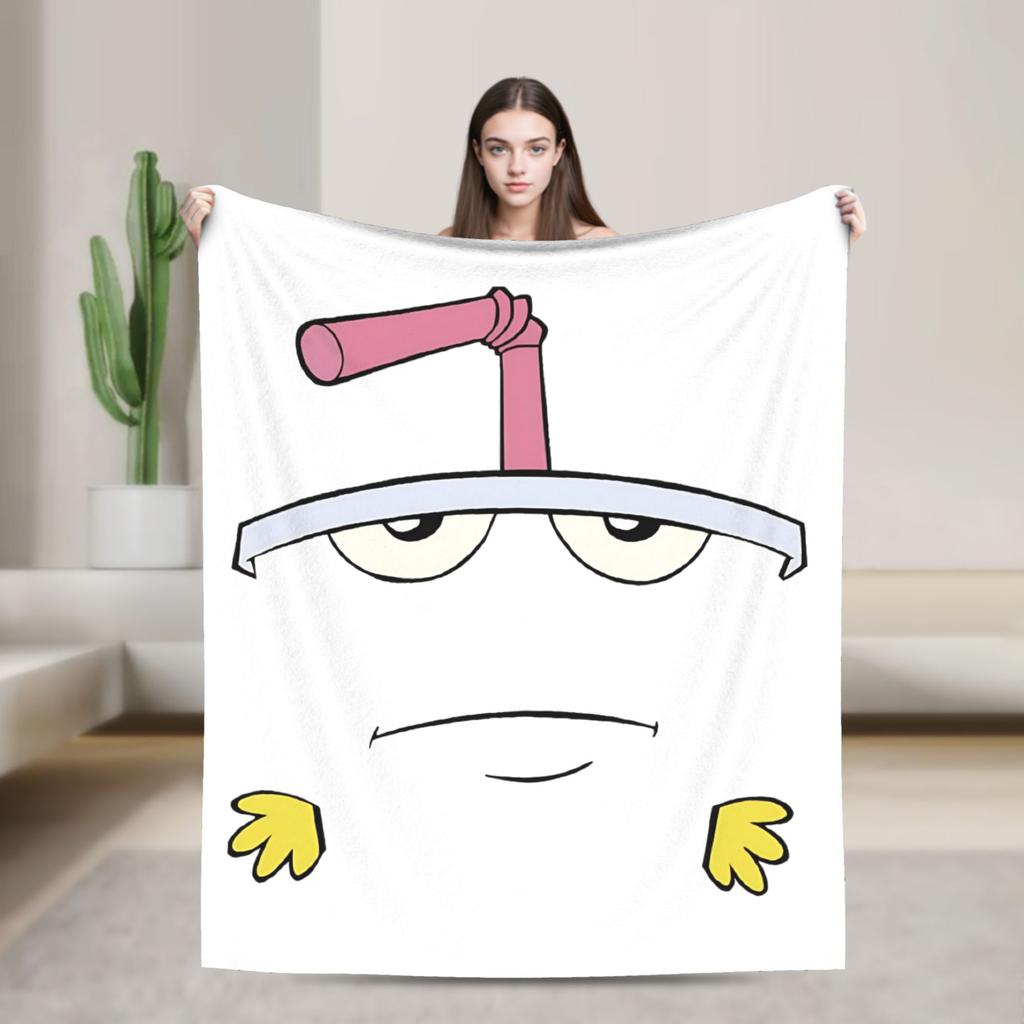 Aqua Teen Hunger Force Master Shake Blanket Soft Warm Throw Blanket Autumn Girls Boys Couch Chair Bed Pattern Bedspread
