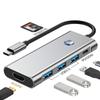 USB-C Hub 3.0 with One-Key Screen Off, 4K HD Casting, USB 3.2 10G Converter