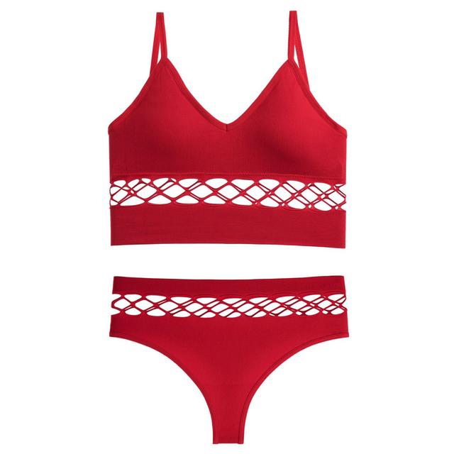 CINOON Frauen Sexy Push-Up Bh Sets aushöhlen Hohe Elastische Sport Strap weste Unterwäsche Set Weibliche Dünne Sammeln Bralette Dessous