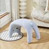 Armless Dressing Chair Plush Shoe Changing Stool Cream Style Makeup Stool  Makeup Room