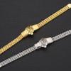 Men's Stainless Steel Lion Head UV-Plated Non-fading Bracelet