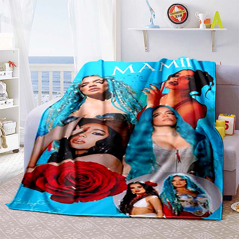 Customizable K-KAROL-G flannel blankets, perfect for autumn warmth, suitable for children and adults, and stylish K-POP shawls