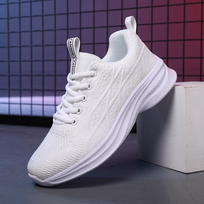 Trendy vitality sneakers fly-woven breathable upper women's sweet wind student running shoes spring new little white shoes