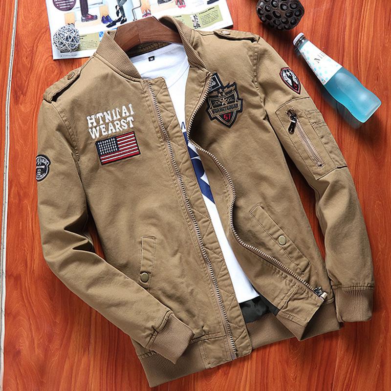 Мужская повседневная свободная куртка, мужская куртка-бомбер, крутая верхняя одежда M