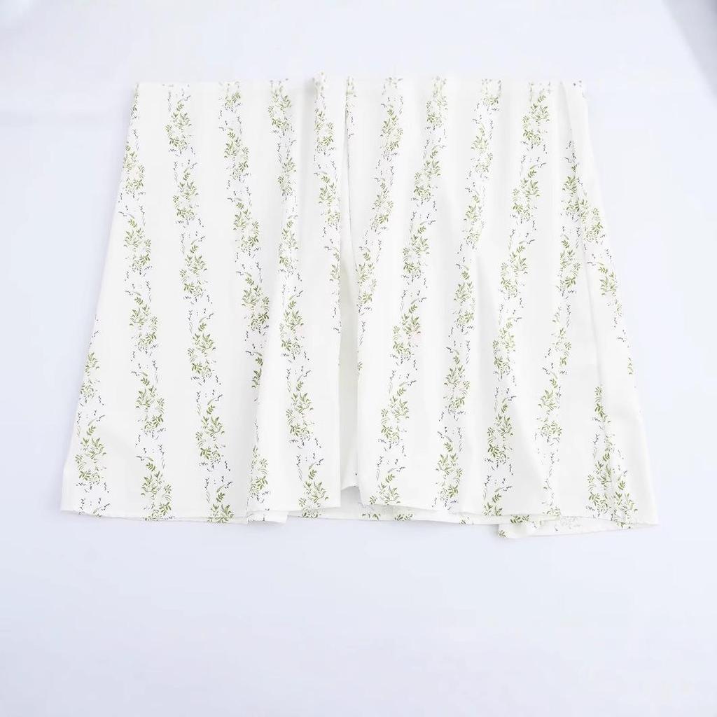 2025 Spring Women's European & American Style Casual Print Waist-Hugging Long Dress