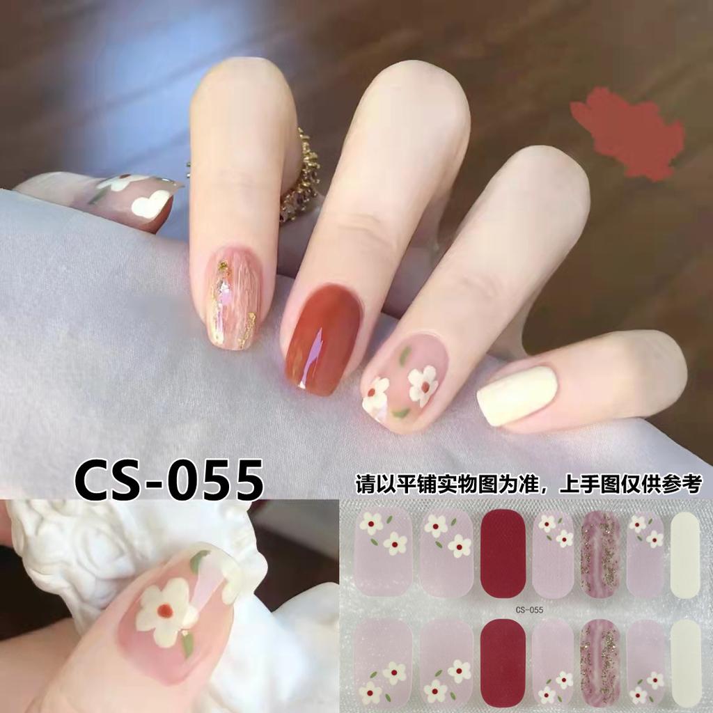 CS voděodolný a nepečlivý gelový lak na nehty film vše lepí Japonský a korejský větrný jarní a letní balicí papír na nehty balicí papír