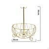Countertop Fruit Basket Bowl with Banana Hanger, Metal Wire Snacks Vegetable for
