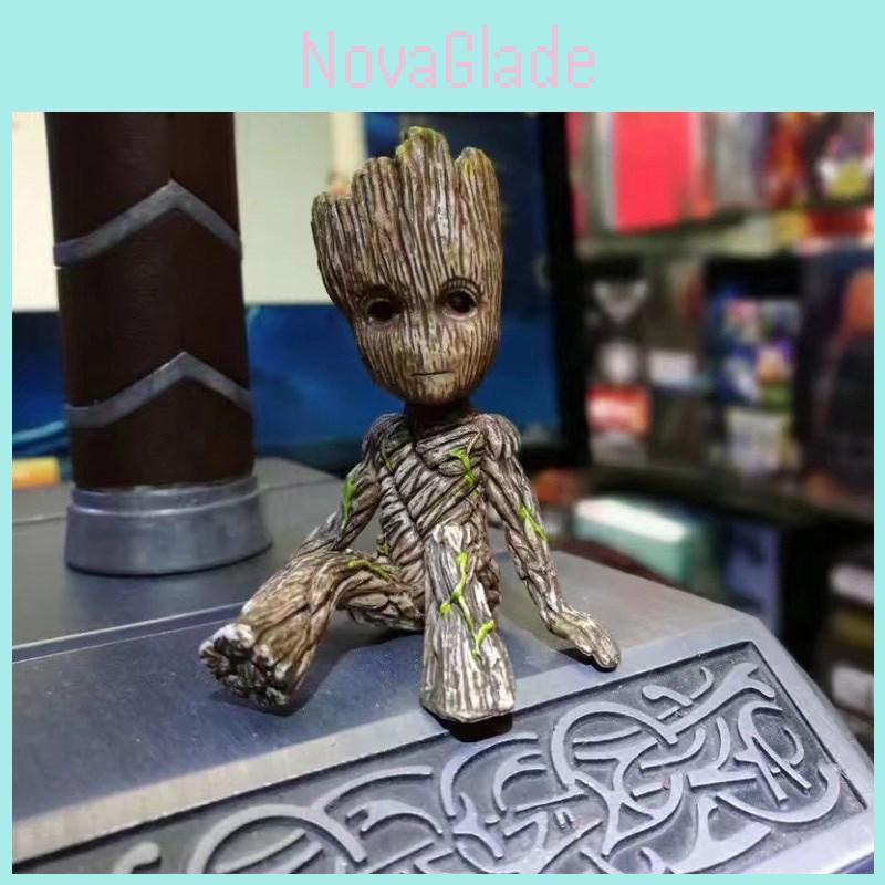Adorável Figura do Groot Modelo de Bebê Fofo Decoração de Mesa Única de Guardiões da Galáxia