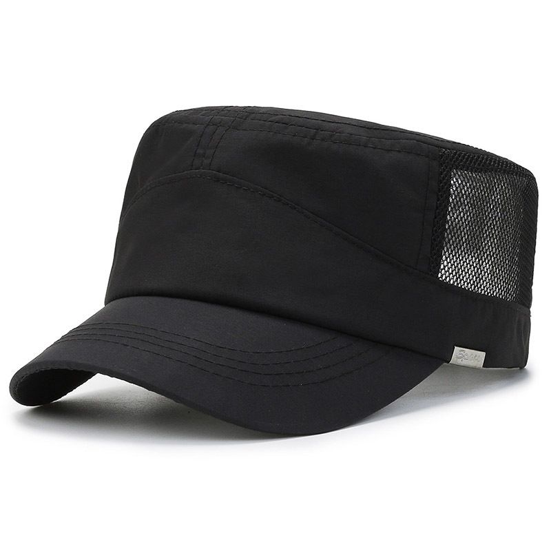 Flat Top Hat Men's Mesh Hat Outdoor Quick Drying Summer New Hat Men's Sun Spring and Autumn Cool Hat Duck Tongue Summer