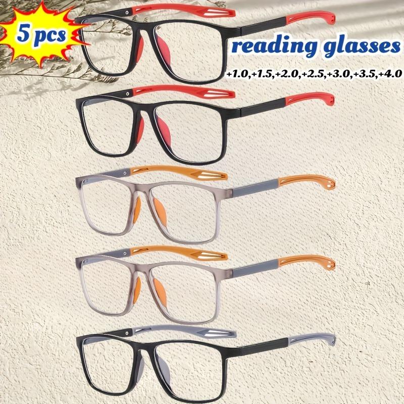 5 Pairs of Sports Reading Glasses with A Selectable Degree Range of 1.0 To 4.0 Suitable for Professionals and Sports Enthusiasts