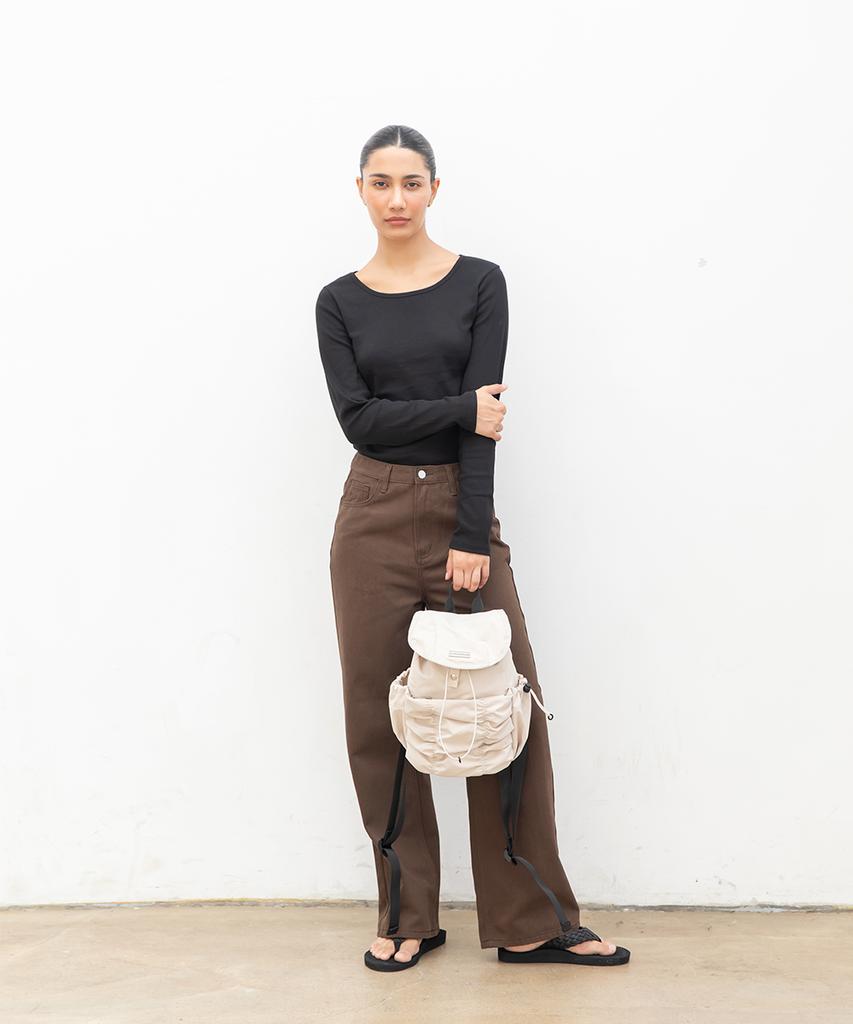 Chambros Shirred Mini Backpack [Ivory]
