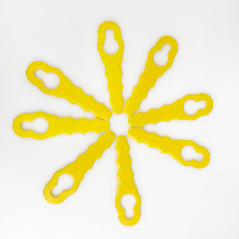 L67 serrated lawn mower plastic blade garden lawn mowing accessories aperture 12 * 7