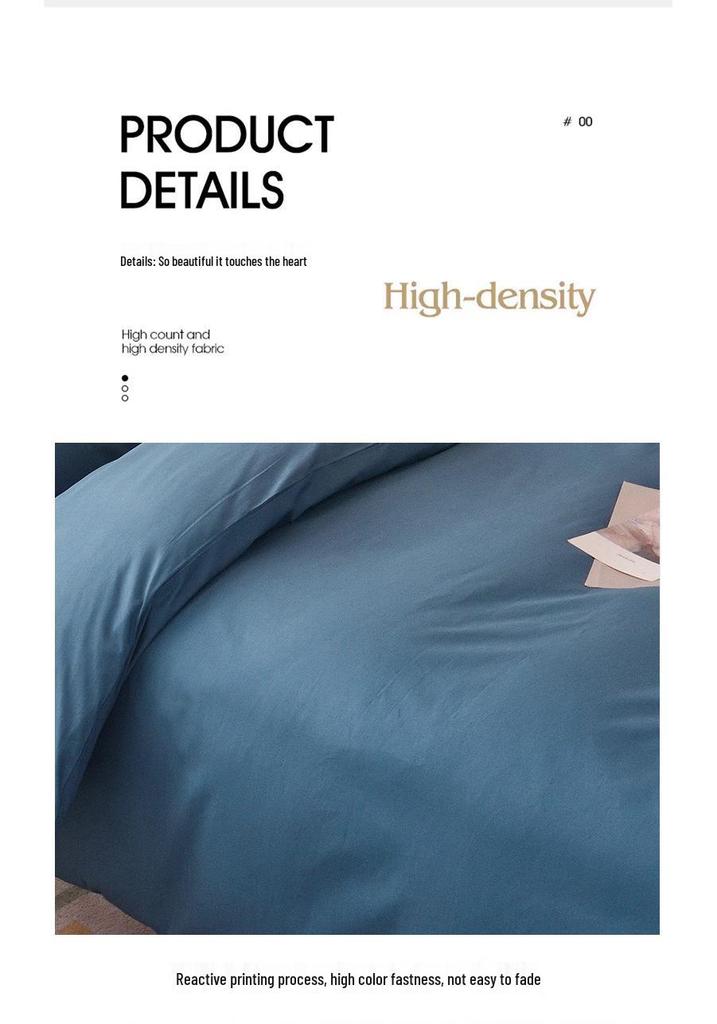 Pure Cotton Dormitory 3-Piece Set: Single Bed Duvet Cover, Sheet & Pillowcase