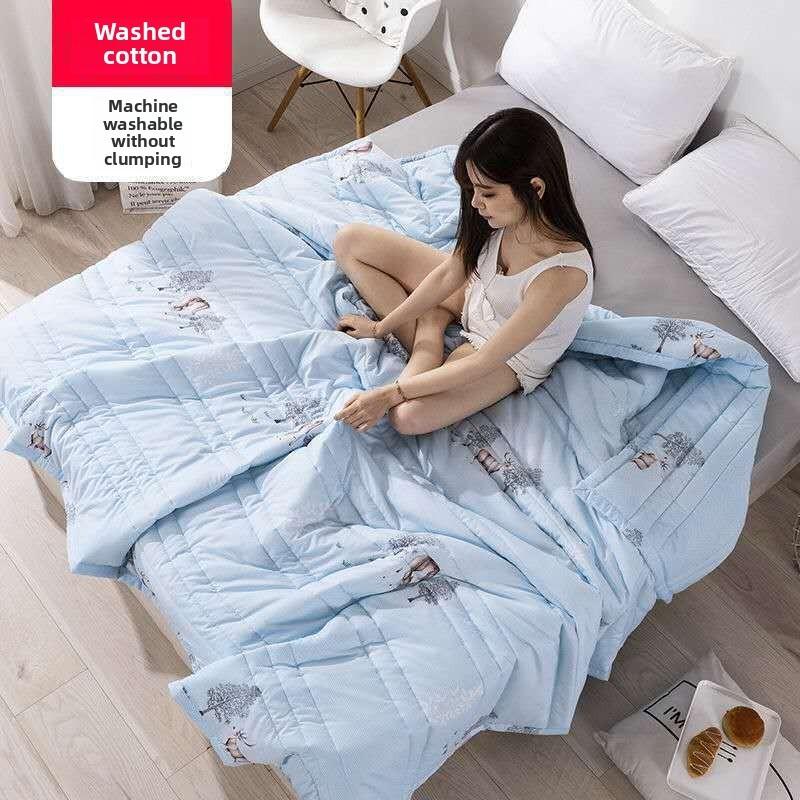 Stylish Blanket Summer Polyester Fiber Fill Water Wash Cotton For Indoor Use