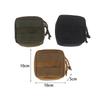 Small Tactical Pouch Micro Utility Molle Pouch Removable Clear Id Pocket Mini Knife Compass Flashlight Card Storage Bag Belt