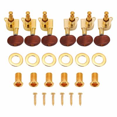 3L3R Stimmwirbel Locking Tuners Mechaniken für Akustik-E-Gitarre(Gold)