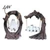 Weather-Resistant Garden Ornament Ghost On Tree Swing Halloween Decor, Resin Spooky Figurine with Vintage Detailed Sculpture for Office Base, Festive