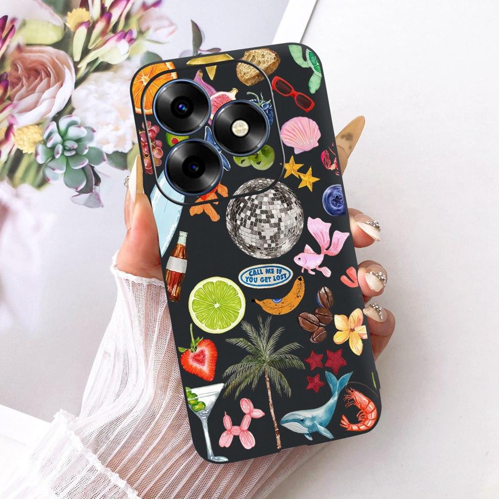 Phone Case For ITEL S23 Plus Cover S681LN Silicone Cute Cat Fashion Funny Cool Painted Casing For ITEL S23+