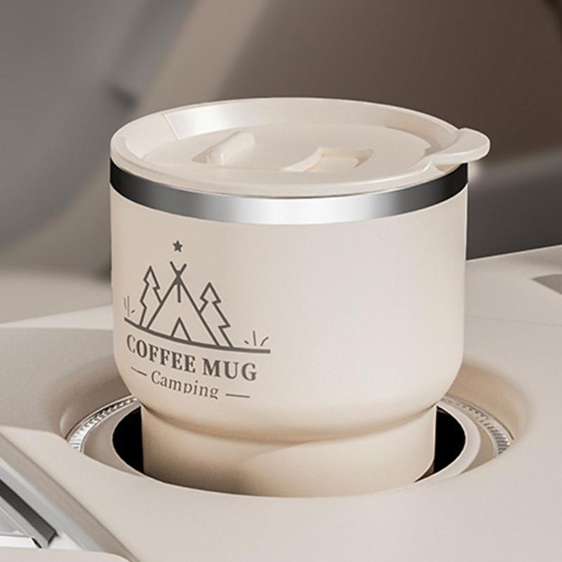 Leak Proof Stainless Steel Coffee Cup With Sealed Lid For Outdoor Camping Office Use Double Layer Insulated Travel Mug