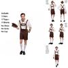 Stilvolle Herren Oktoberfest Kleidung Cosplay Kostüm Mit Einfarbigem Hemd Und Hosenträgern