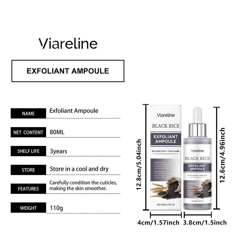 Korean Rice Exfoliating Ampoule Essence Rice Plant Extract Mild Dead Skin Removing Facial Smooth Essence Water Skincare Product