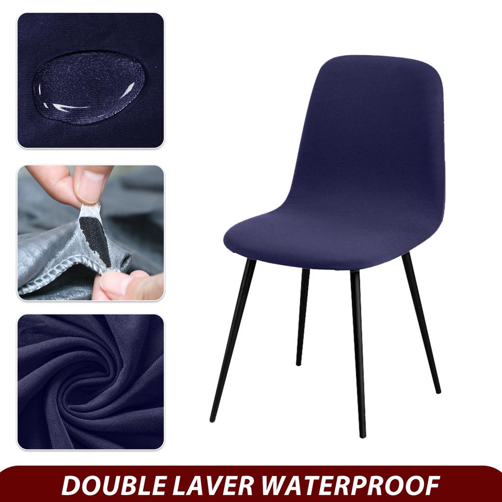 Waterproof Shell Chair Cover Short Back Chair Covers Adjustable Dining Room Seat Covers For Kitchen Home Furniture Protector