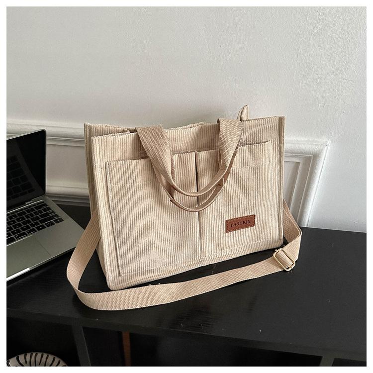

New Corduroy Large Capacity Fashion Handbag Single Messenger Bag Casual Fashion Versatile one size fits all хаки