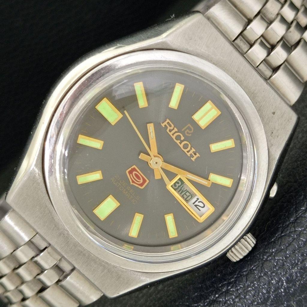 

ПОДЛИННЫЕ ВИНТАЖНЫЕ МУЖСКИЕ АВТОМАТИЧЕСКИЕ ЧАСЫ RICOH R31 ЯПОНИЯ ОРИГИНАЛЬНЫЙ ЦИФЕРБЛАТ a500629-5 R153-a500629