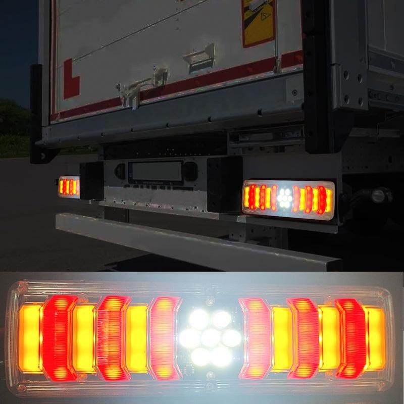 12V 24V LED Truck Tail Light High Brightness Rear Lamp Mulfunctions Reversing Lighting Brake Stop Lamp Lights For Trailer Car