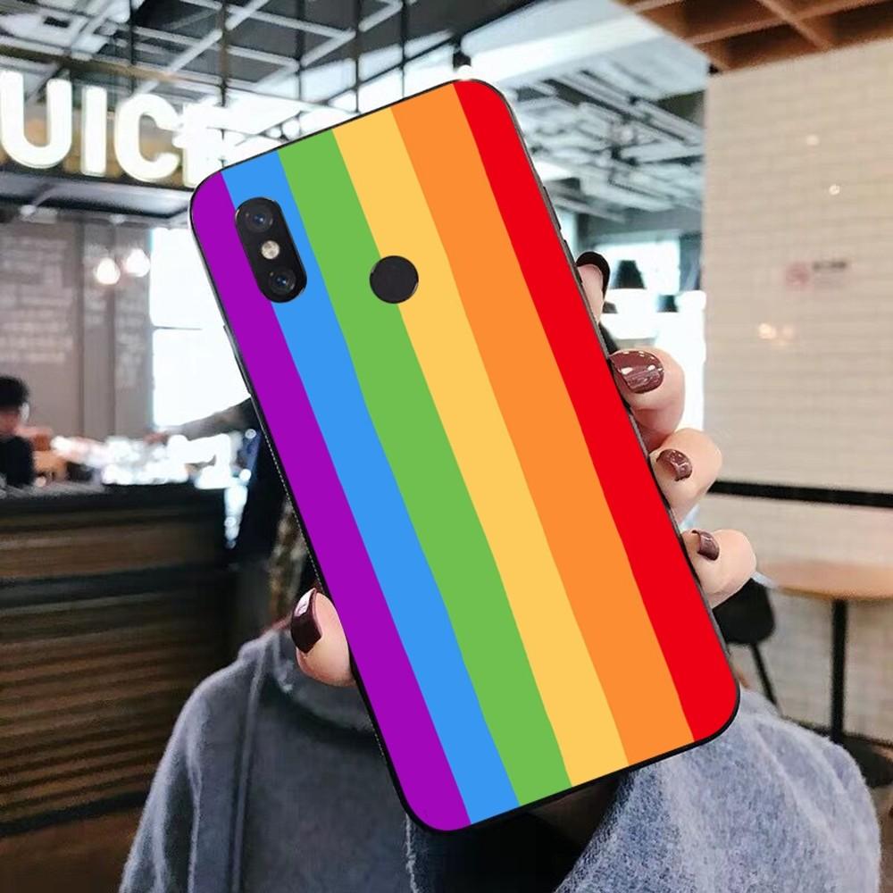 

Colorful Rainbow Stripe Phone Case For Xiaomi Mi 5X 8 9 10 11 12 lite pro 10T PocoX3pro PocoM3 Note 10 pro lite Xiaomi Mi 5X