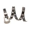 Y2k Punk Leather Belt For Women With Alloy Buckle And Rhinestone Details For Street Style Fashion
