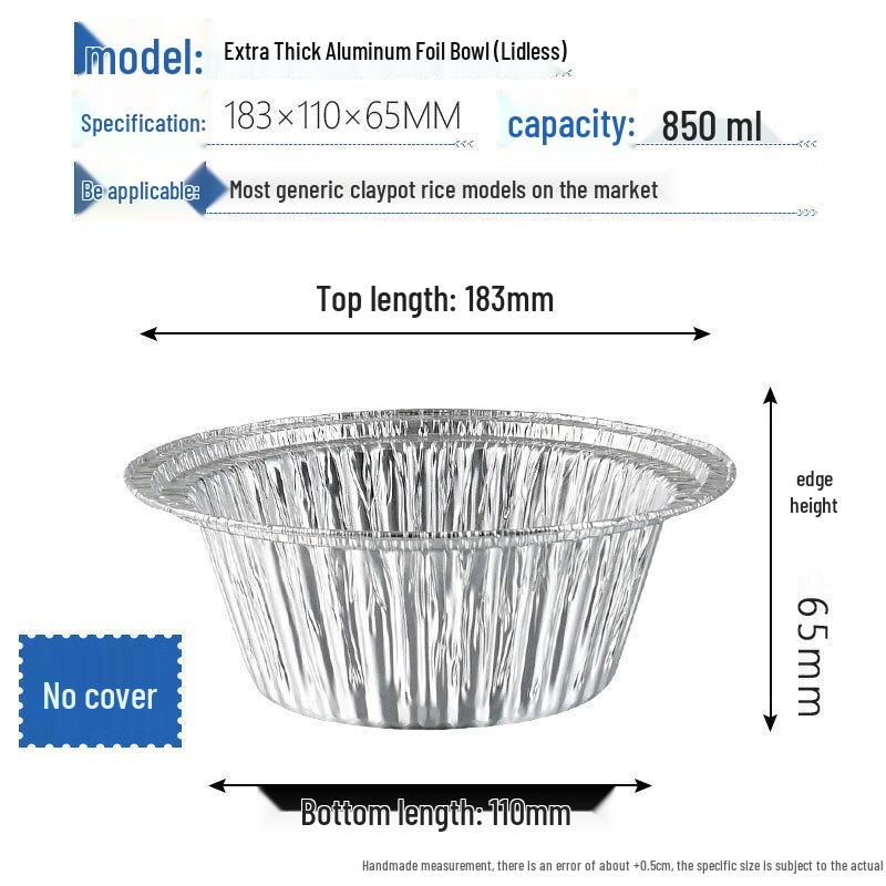 Handun Disposable Round Extra Thick Aluminum Foil Bowls