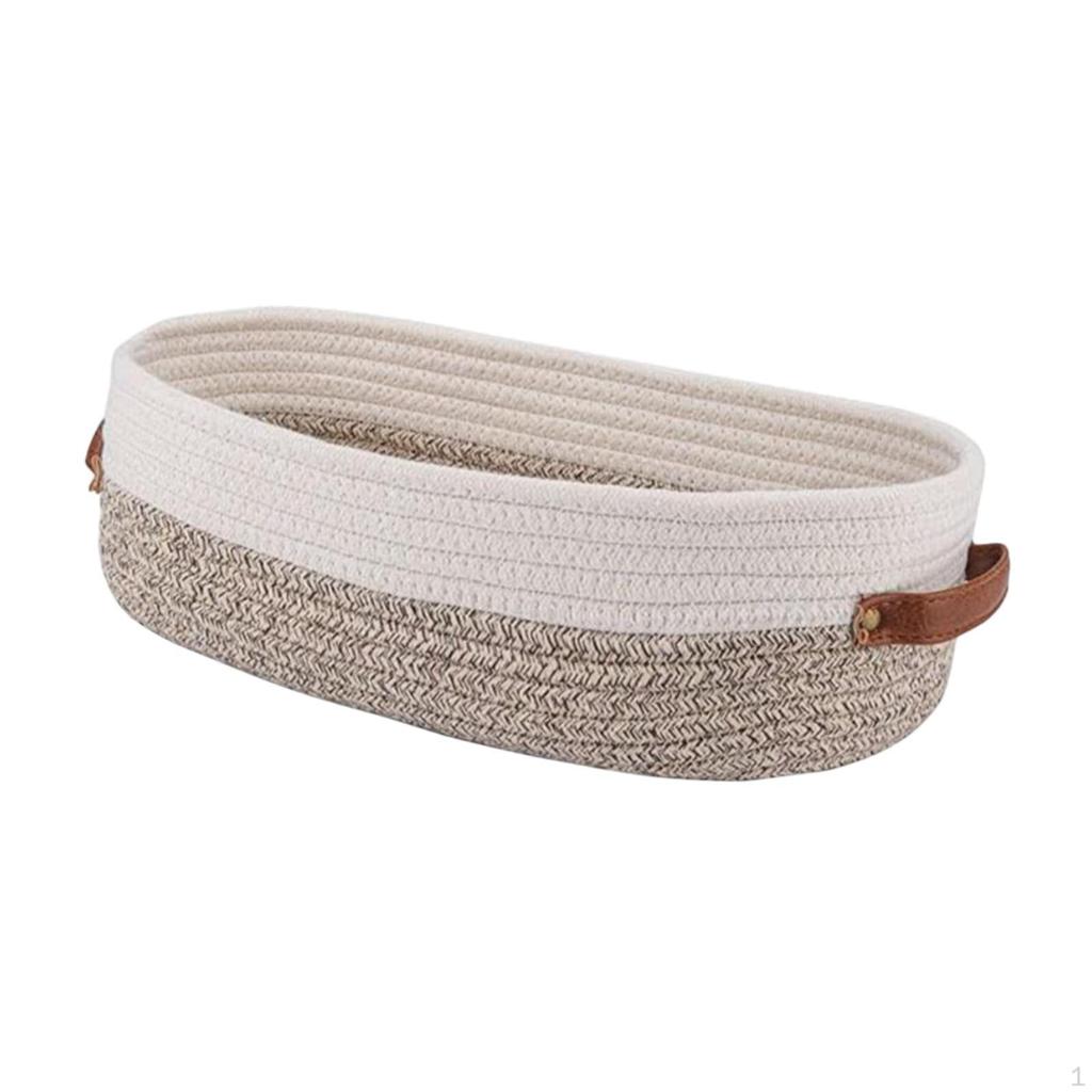 Basket Cotton with Handle, Storage And Bathroom Organizer Container