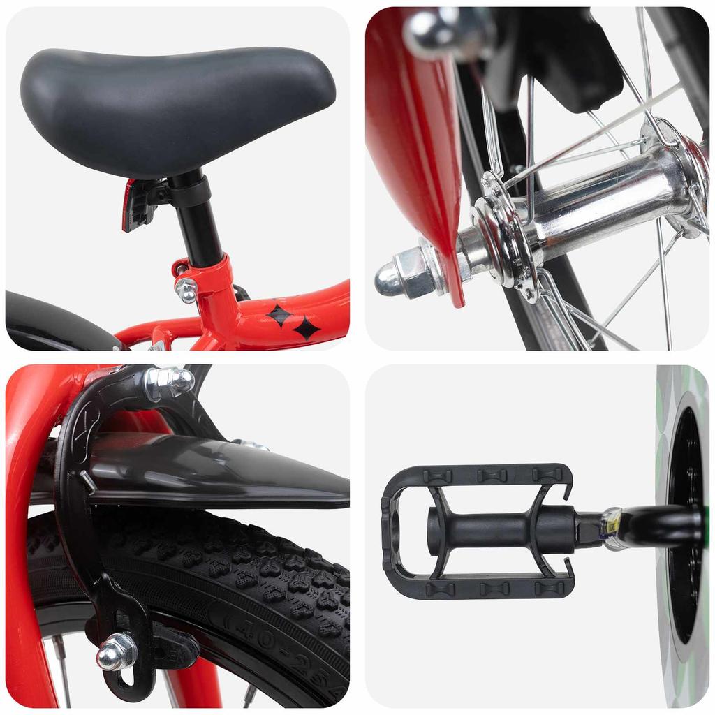 Kinderfahrrad 16 Zoll für Alter 4 6 Rot
