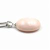 Pink Coral Oval Pendant with 14K White Gold Hardware Gift Wrapping and Gift Tag Includes a 40cm Plated Chain Be Changed To an 18K Gold Chain Undyed