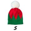 1PC/2PCS Fluffy Balls Christmas Knitted Hat Winter Beanie Santa Hat 2026 New Year Party Kids Gift Navidad Noel Xmas Decoration