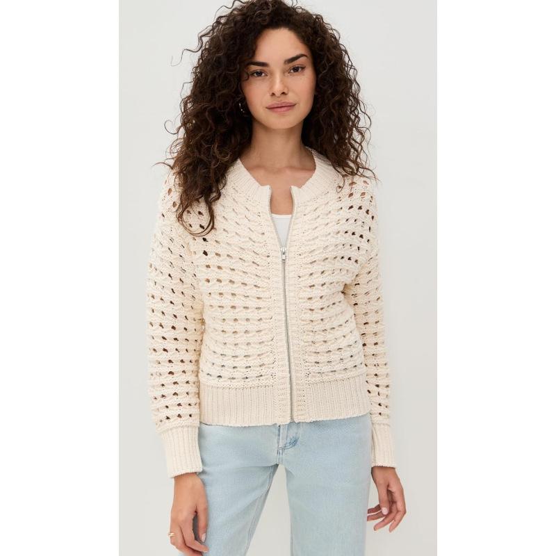 2026 Summer Women's Versatile Slimming Zipper Knitwear Fashion Jacket