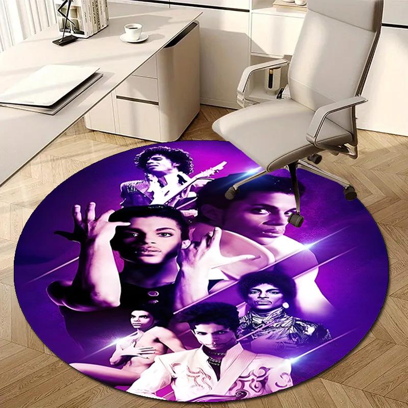 1pc Prince1 Design Printed Area Round Carpet for Bedroom Living Room Home Decor Rugs Mat Non Slip Mat Rug for Bedside